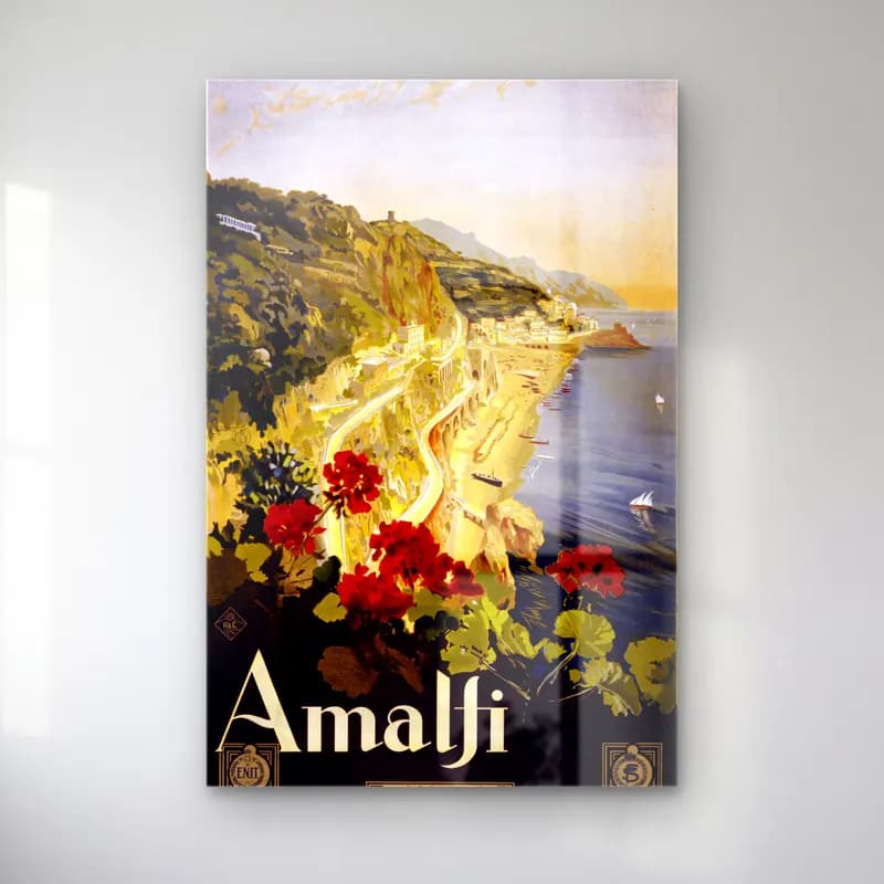 Vintage Poster İtalyan Sahili No. 4 cam tablo — Vintage Poster İtalyan Sahili No. 4 — vintage poster i̇talyan sahili