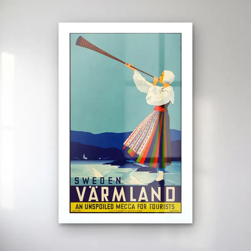 Vintage Poster Kayak – Turkuaz Tonlar cam tablo — Vintage Poster Kayak – Turkuaz Tonlar — vintage poster kayak