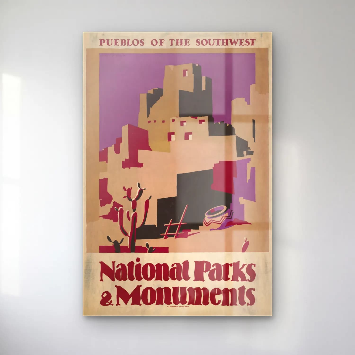 Vintage Poster Antik Kalıntılar – Mor Tonlar cam tablo — Vintage Poster Antik Kalıntılar – Mor Tonlar — vintage poster antik kalıntılar