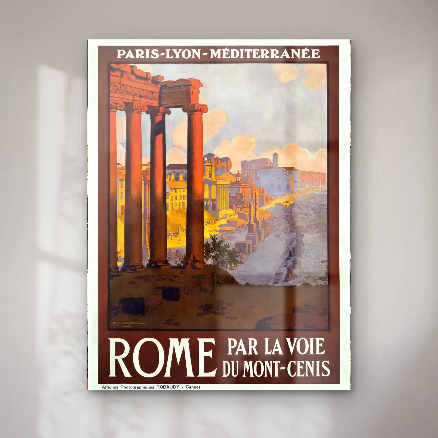Vintage Poster Roma – Turuncu Tonlar cam tablo — Vintage Poster Roma – Turuncu Tonlar — vintage poster roma
