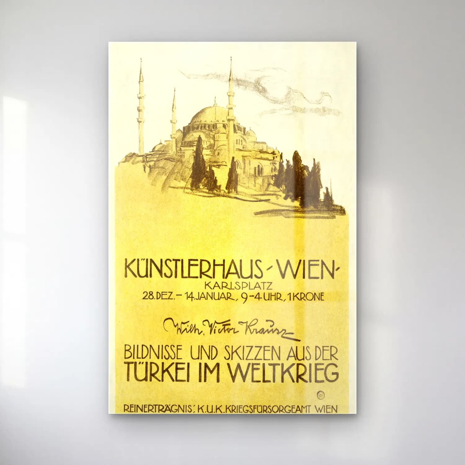 Vintage Poster İstanbul – Bej Tonlar cam tablo — Vintage Poster İstanbul – Bej Tonlar — vintage poster i̇stanbul