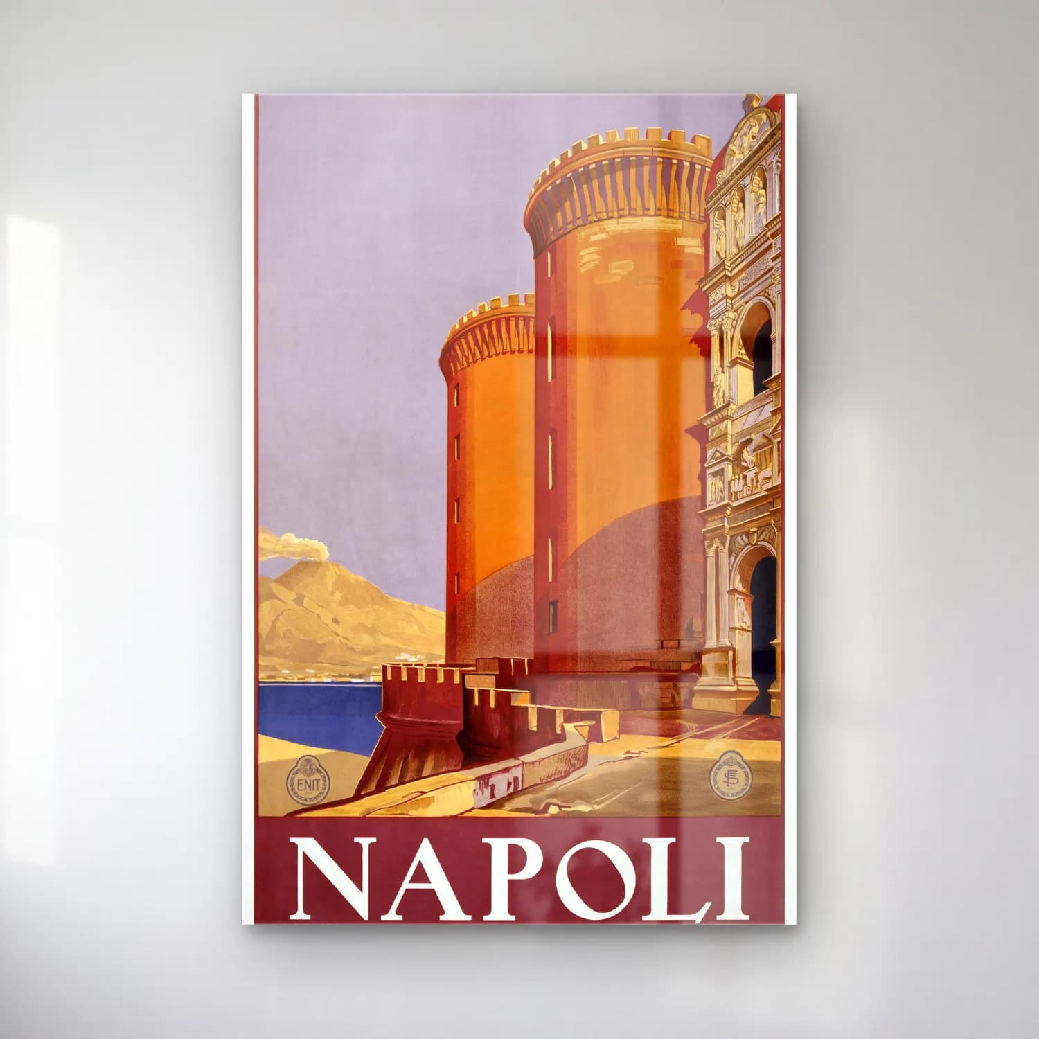 Vintage Poster Akdeniz Sahil Kasabası No. 30 cam tablo — Vintage Poster Akdeniz Sahil Kasabası No. 30 — vintage poster akdeniz sahil kasabası
