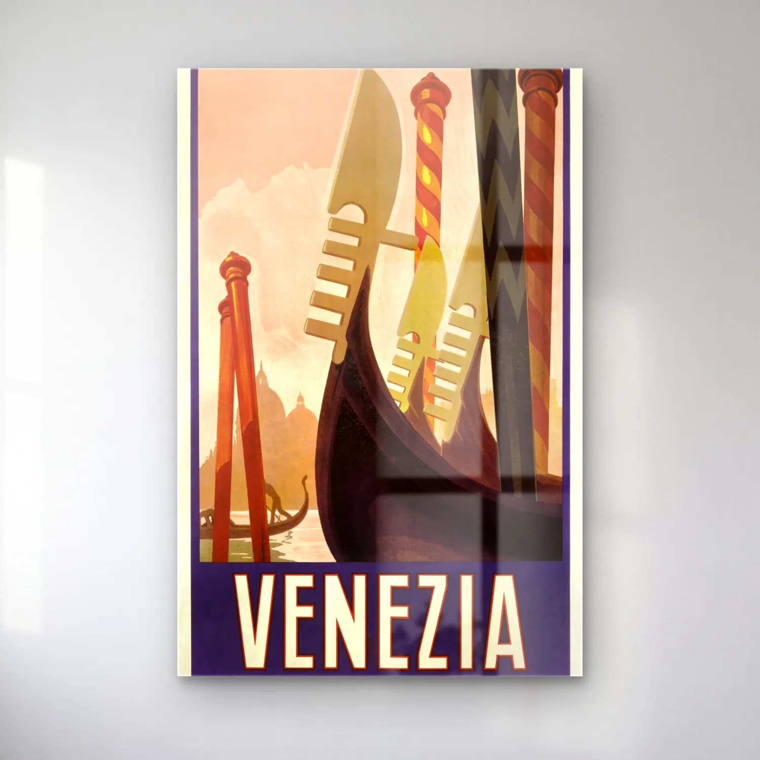 Vintage Poster Venedik Kanalları cam tablo — Vintage Poster Venedik Kanalları — vintage poster venedik kanalları