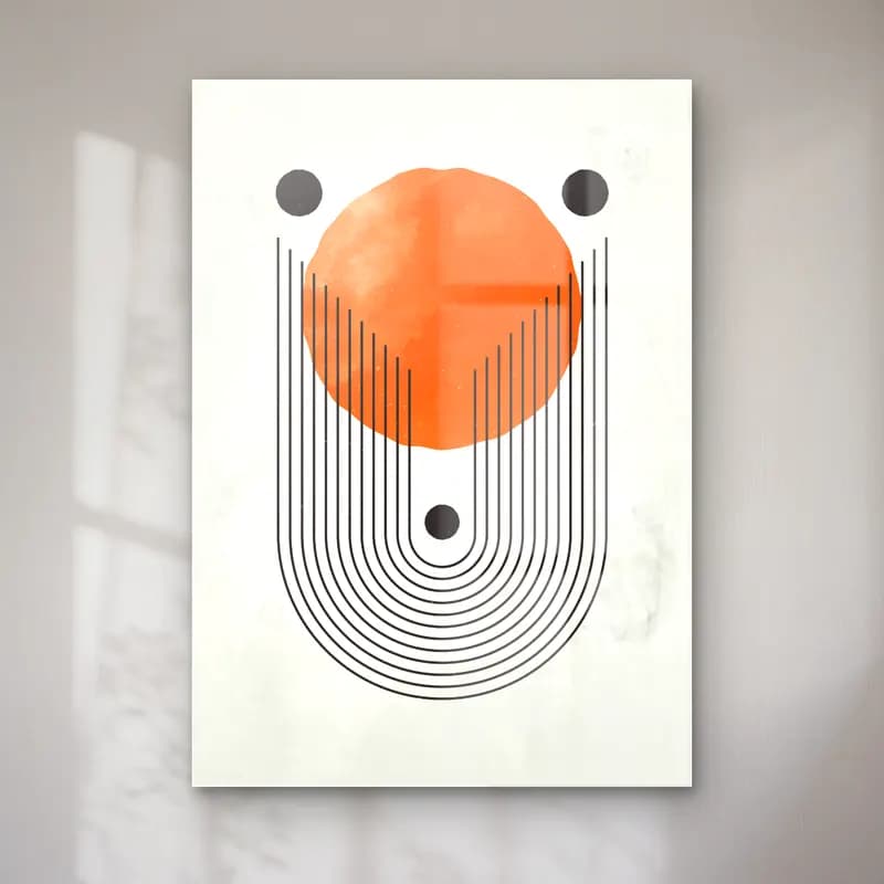 Bauhaus Geometrik Daireler No. 5 cam tablo — Bauhaus Geometrik Daireler No. 5 — bauhaus geometrik daireler