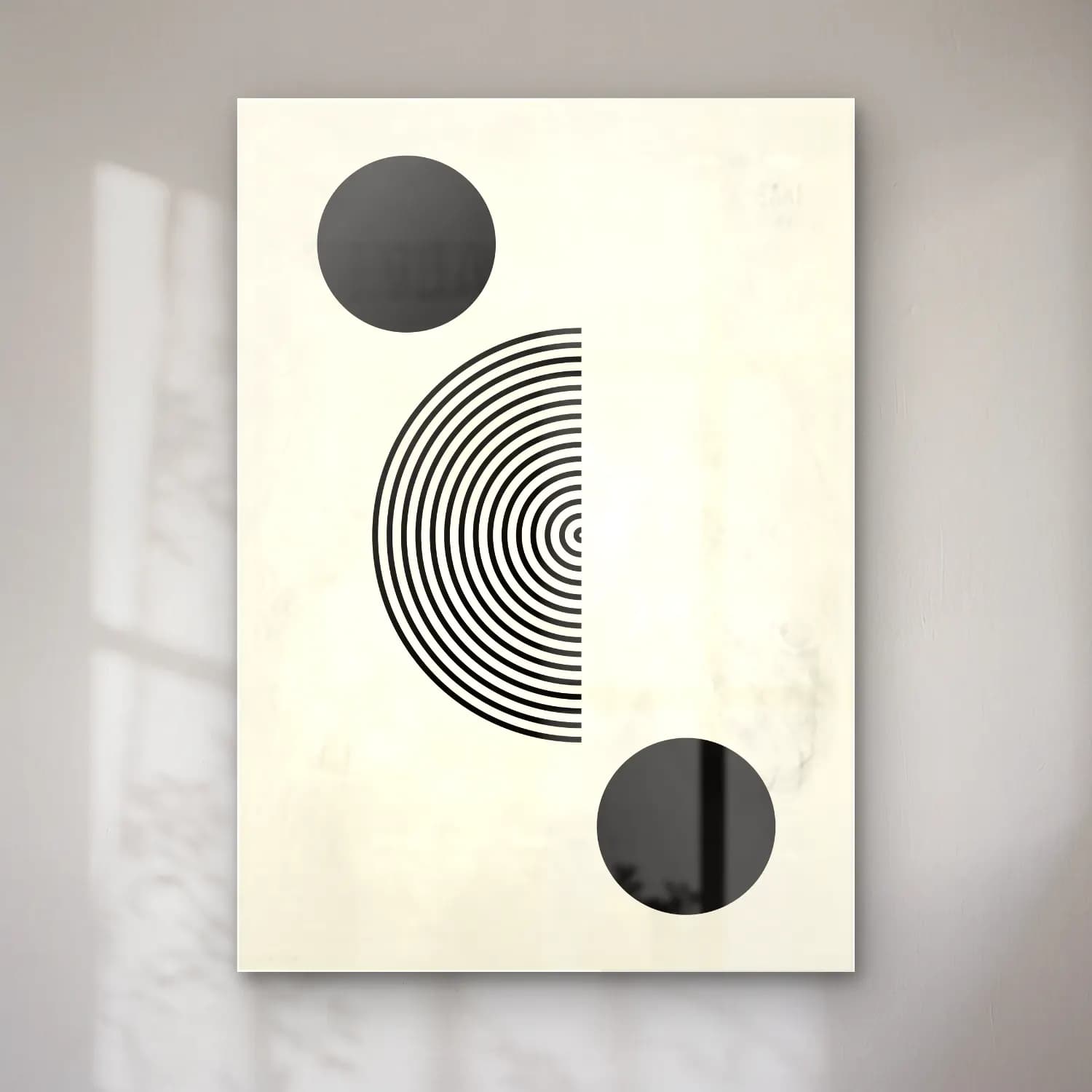 Bauhaus Geometrik Daireler No. 6 cam tablo — Bauhaus Geometrik Daireler No. 6 — bauhaus geometrik daireler