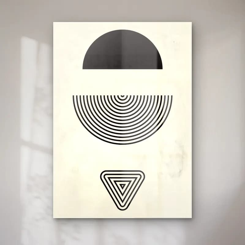 Bauhaus Geometrik Daireler No. 7 cam tablo — Bauhaus Geometrik Daireler No. 7 — bauhaus geometrik daireler
