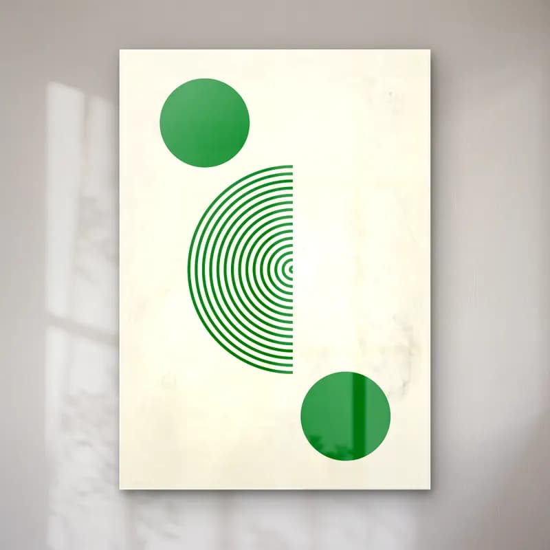 Bauhaus Geometrik Daireler No. 11 cam tablo — Bauhaus Geometrik Daireler No. 11 — bauhaus geometrik daireler