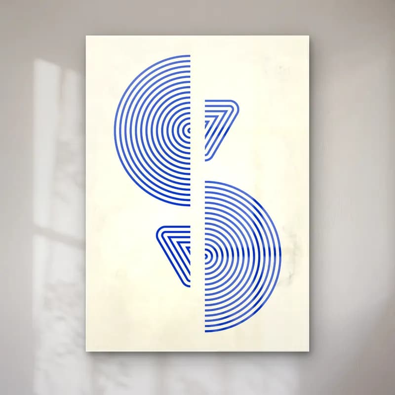 Çizgi Sanatı Geometrik Daireler – Mavi Tonlar cam tablo — Çizgi Sanatı Geometrik Daireler – Mavi Tonlar — çizgi sanatı geometrik daireler