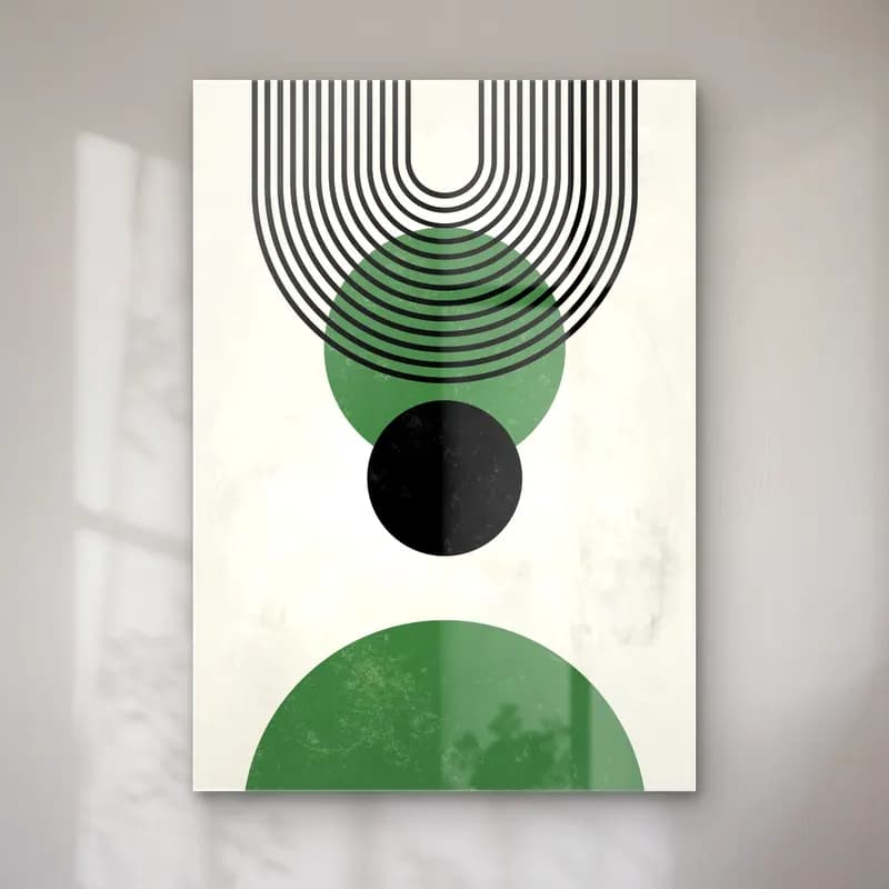 Bauhaus Geometrik Daireler No. 13 cam tablo — Bauhaus Geometrik Daireler No. 13 — bauhaus geometrik daireler