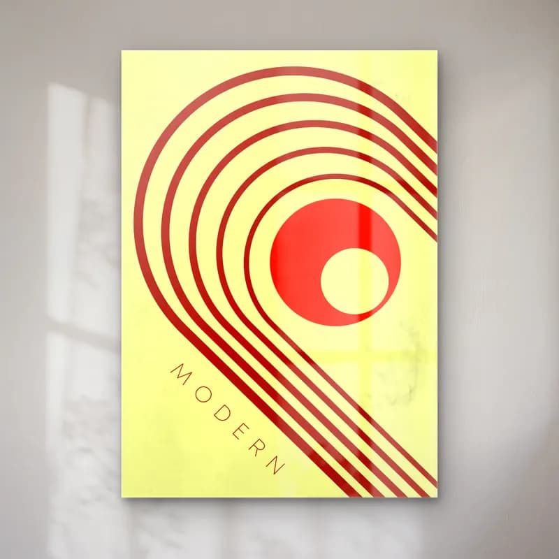 Bauhaus Geometrik Daireler No. 16 cam tablo — Bauhaus Geometrik Daireler No. 16 — bauhaus geometrik daireler