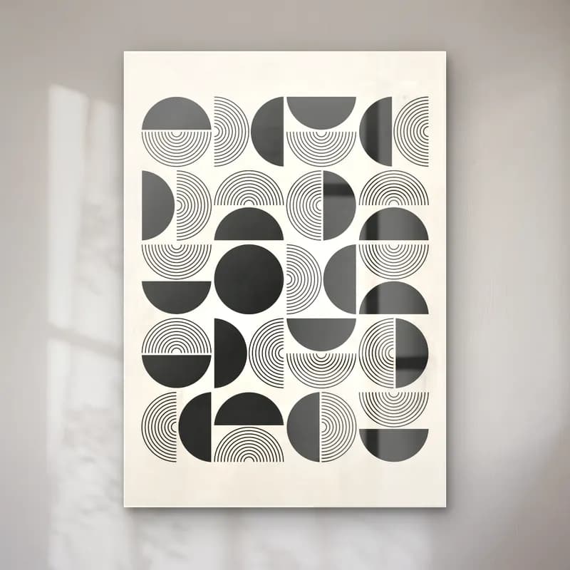 Bauhaus Geometrik Daireler No. 17 cam tablo — Bauhaus Geometrik Daireler No. 17 — bauhaus geometrik daireler