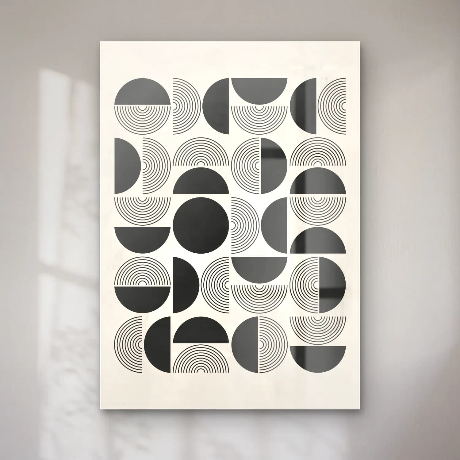 Bauhaus Geometrik Daireler No. 17 cam tablo — Bauhaus Geometrik Daireler No. 17 — bauhaus geometrik daireler