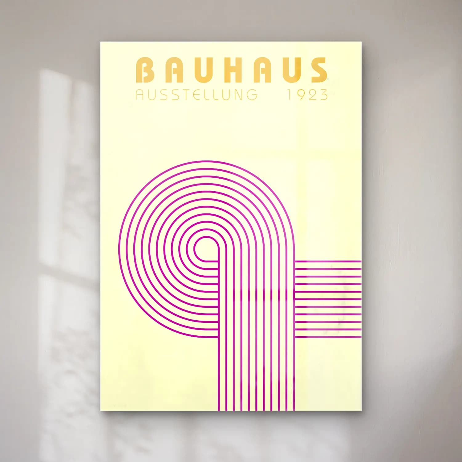 Bauhaus Plak – Pembe Tonlar cam tablo — Bauhaus Plak – Pembe Tonlar — bauhaus plak