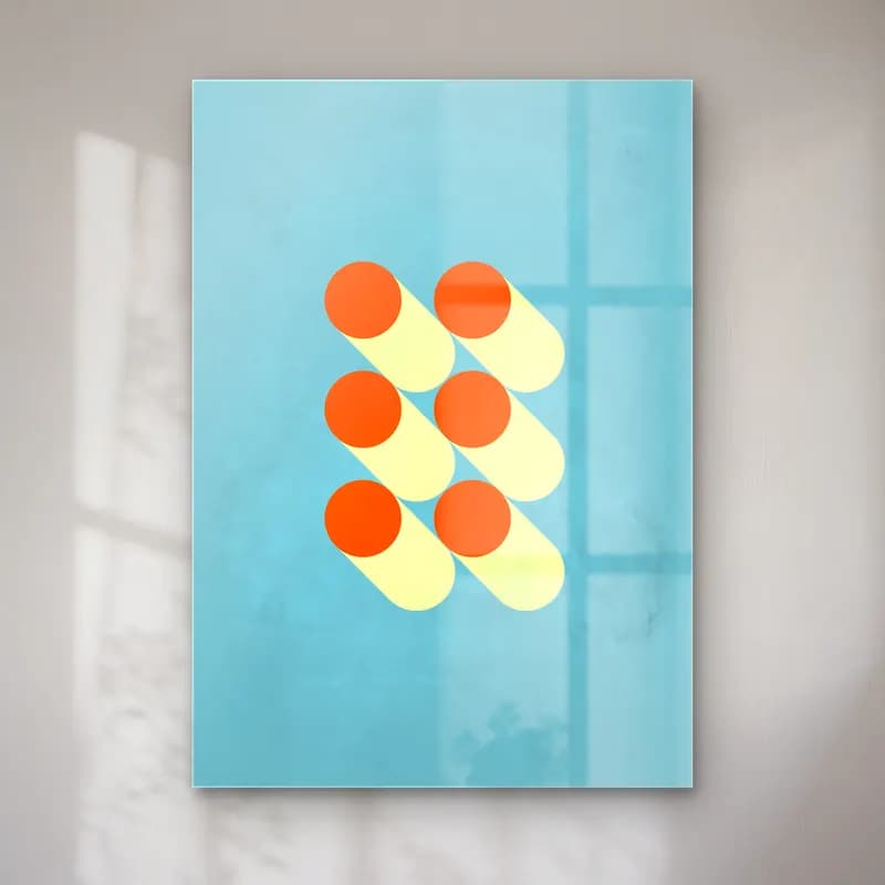 Retro Geometrik Daireler No. 9 cam tablo — Retro Geometrik Daireler No. 9 — retro geometrik daireler