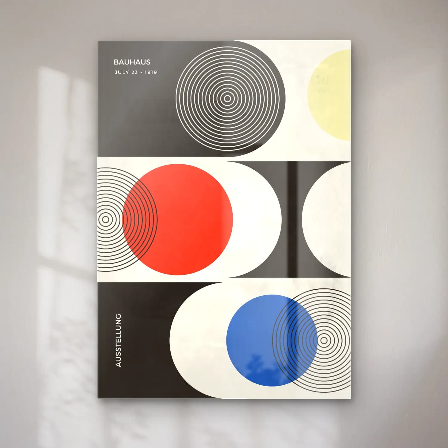 Bauhaus Geometrik Daireler No. 31 cam tablo — Bauhaus Geometrik Daireler No. 31 — bauhaus geometrik daireler