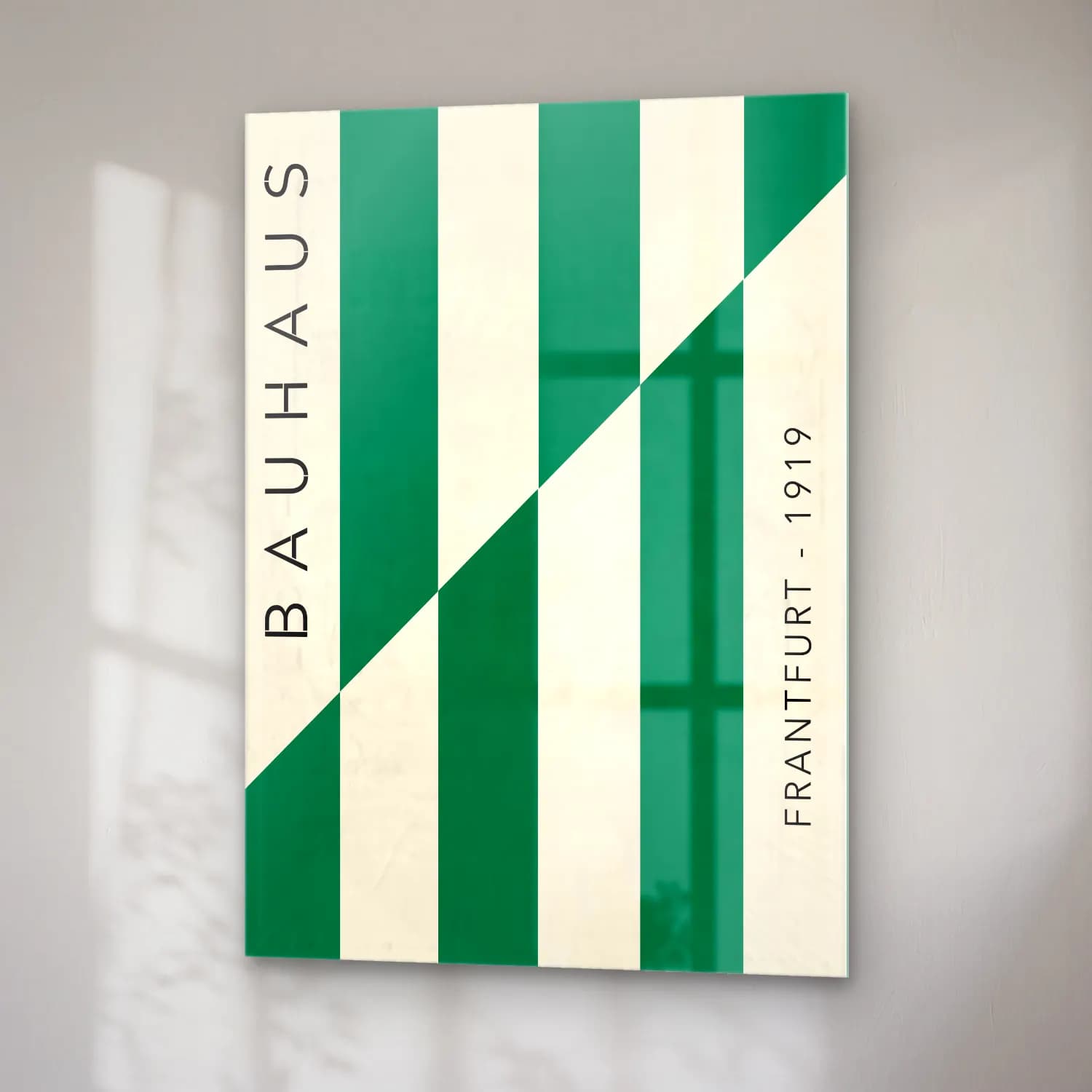 Bauhaus Şampanya cam tablo — sağ açıdan görünüm