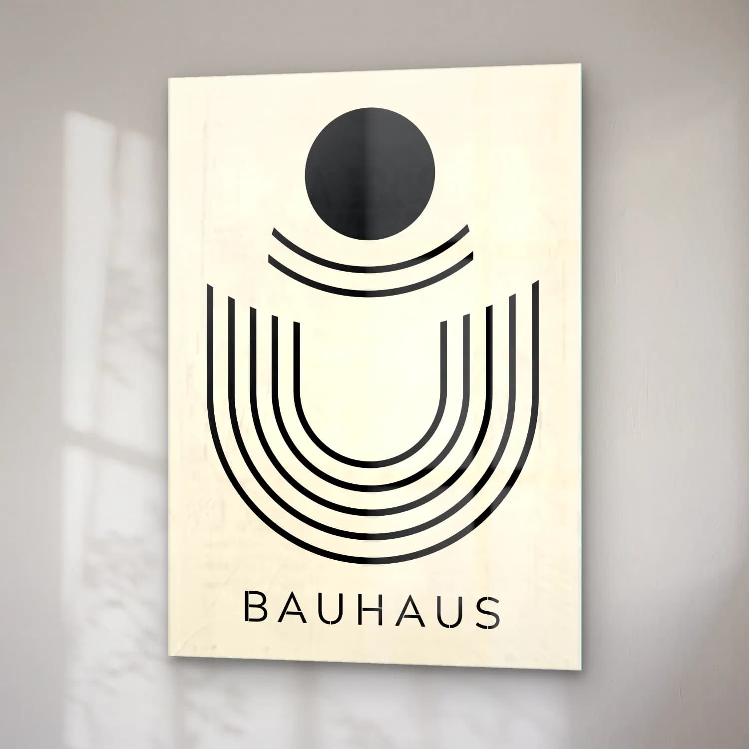 Bauhaus Soyut Kemer No. 10 cam tablo — sağ açıdan görünüm