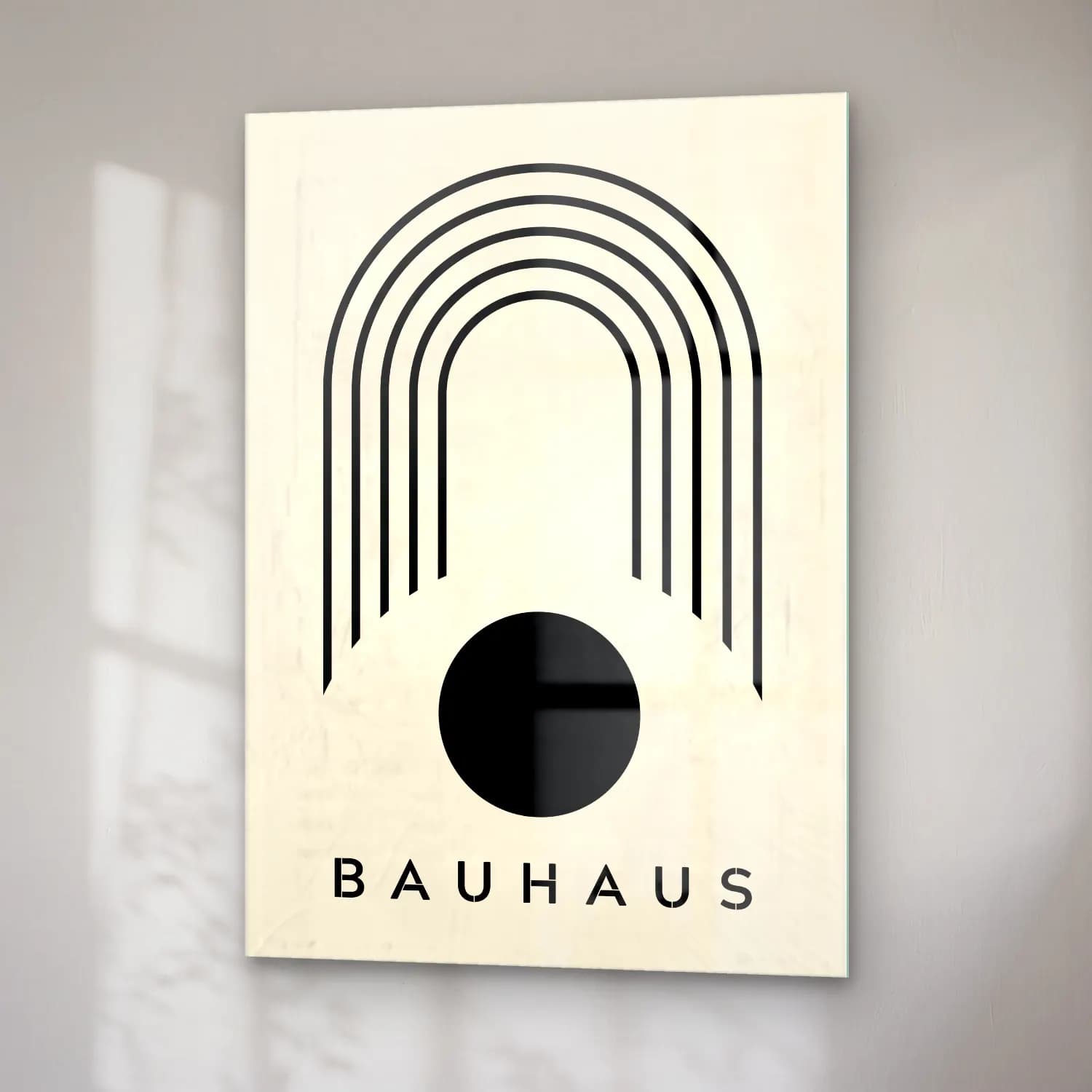 Bauhaus Soyut Kemer No. 11 cam tablo — sağ açıdan görünüm