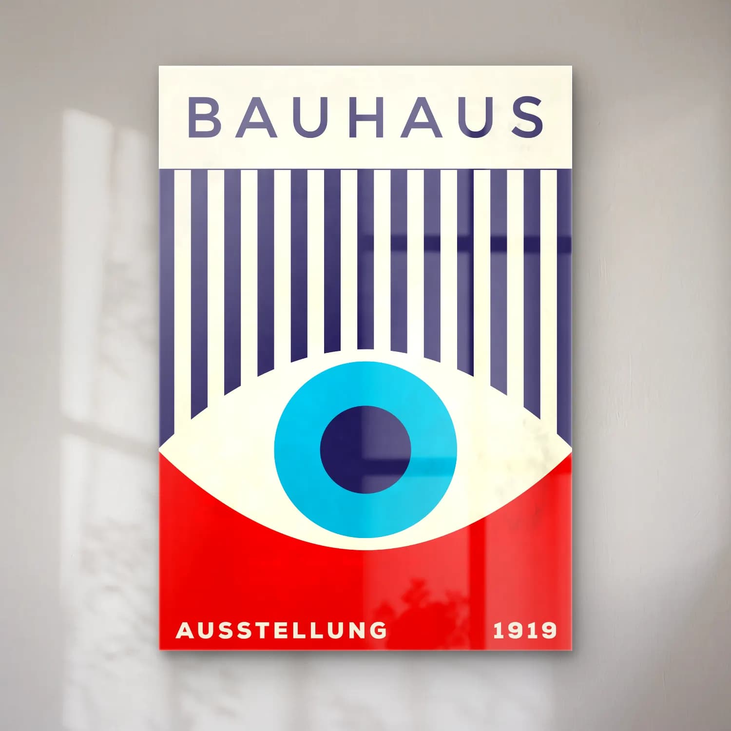 Bauhaus Soyut Yüz – Kırmızı Tonlar cam tablo — Bauhaus Soyut Yüz – Kırmızı Tonlar — bauhaus soyut yüz