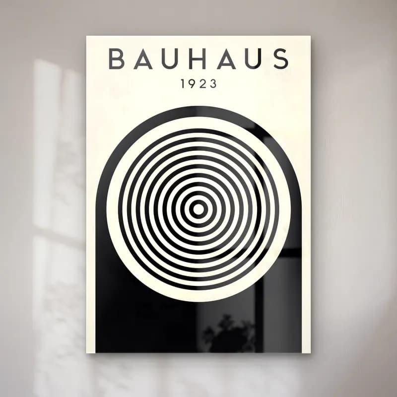 Bauhaus Geometrik Daireler No. 33 cam tablo — Bauhaus Geometrik Daireler No. 33 — bauhaus geometrik daireler