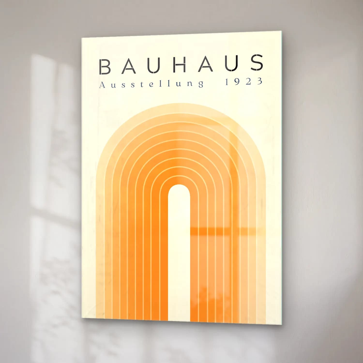 Bauhaus Soyut Kemer No. 13 cam tablo — sağ açıdan görünüm