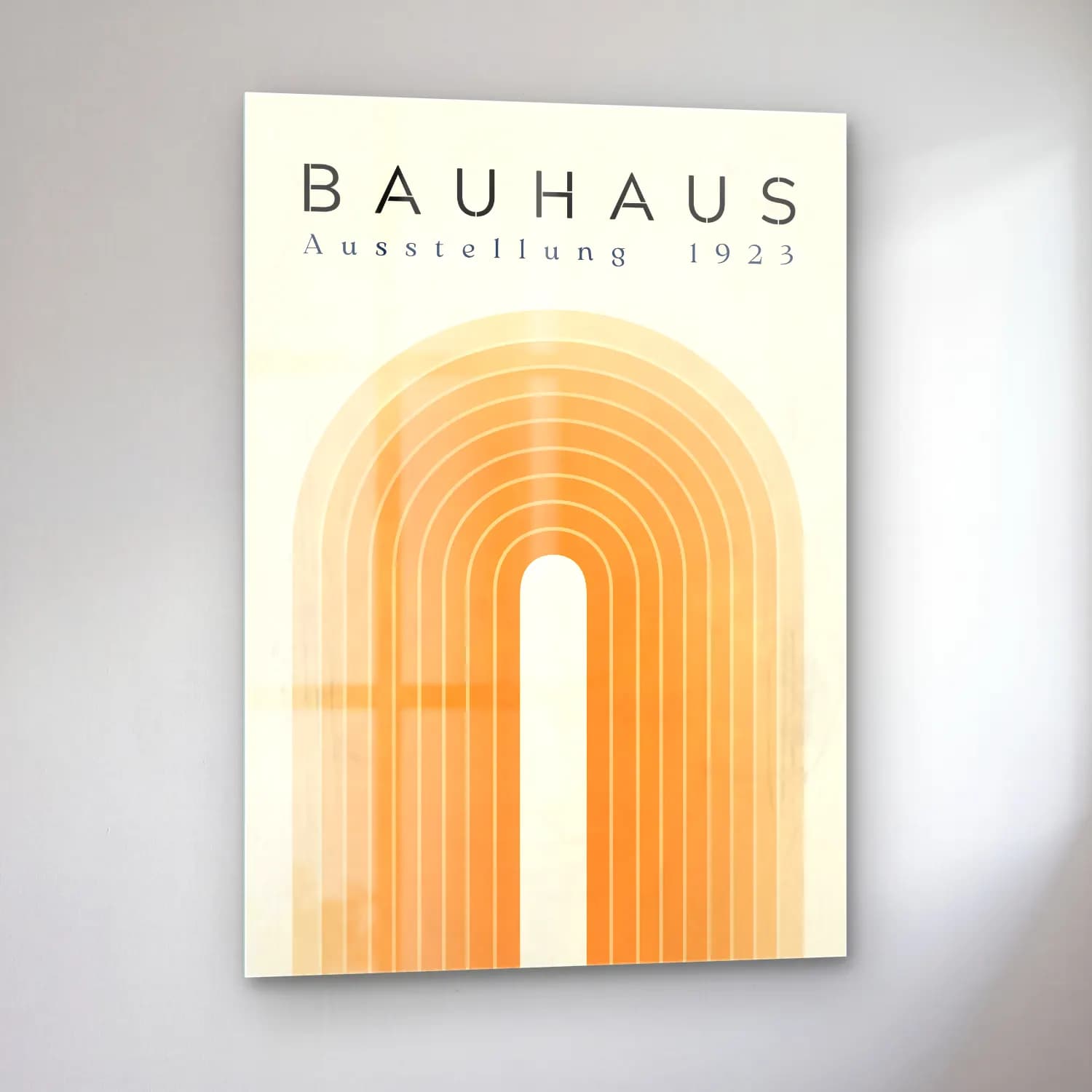 Bauhaus Soyut Kemer No. 13 cam tablo — sol açıdan görünüm