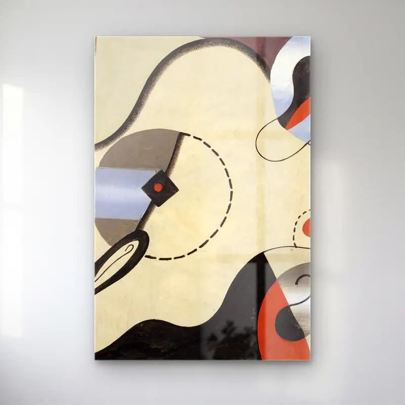 Georges Valmier – Composition abstraite (Femme couchée) cam tablo — Georges Valmier – Composition abstraite (Femme couchée) — bauhaus soyut formlar