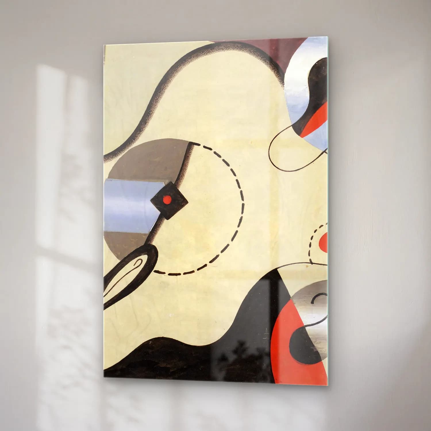 Georges Valmier – Composition abstraite (Femme couchée) cam tablo — sağ açıdan görünüm