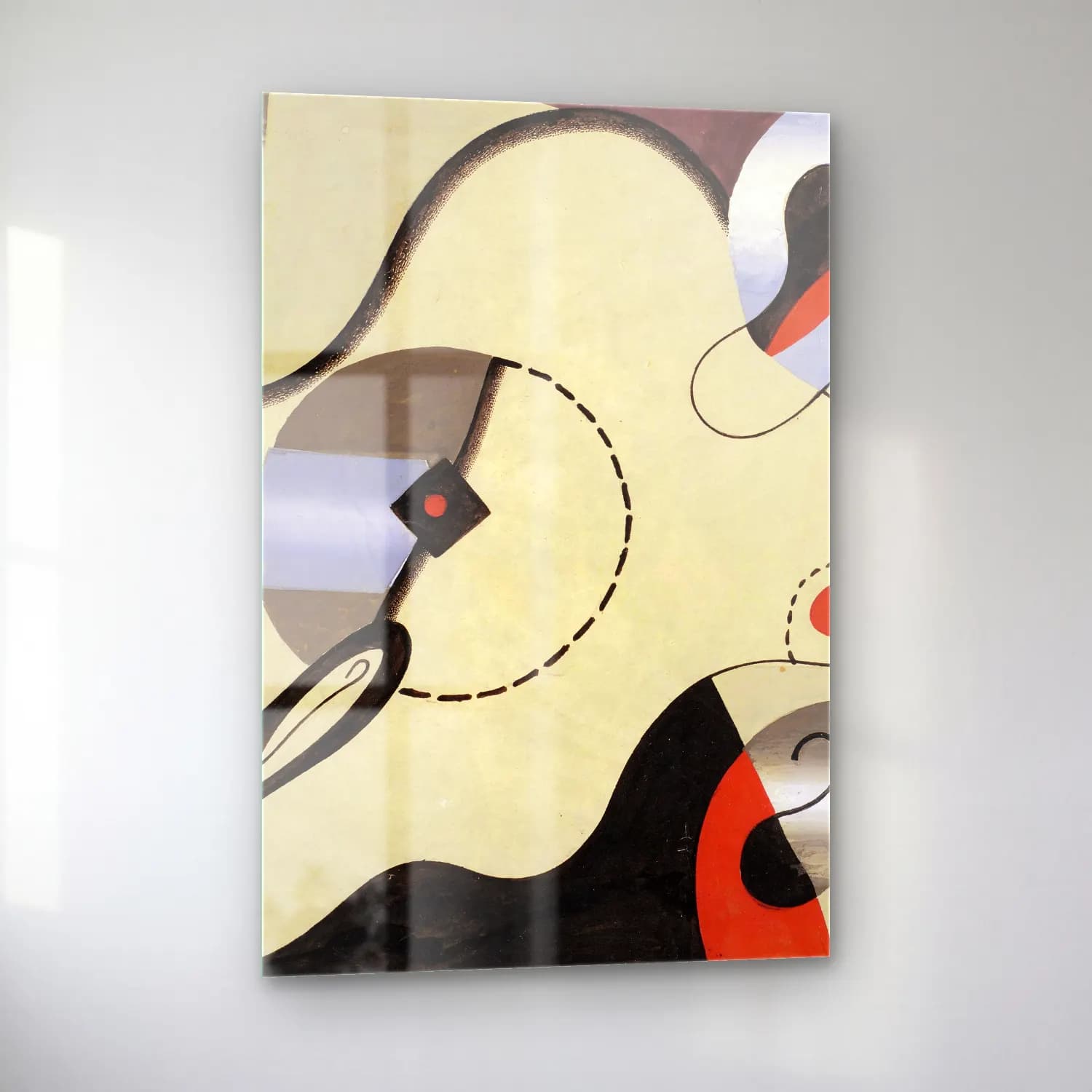 Georges Valmier – Composition abstraite (Femme couchée) cam tablo — sol açıdan görünüm