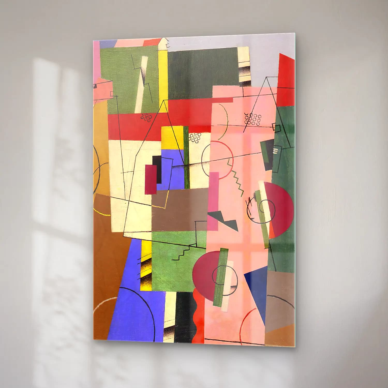Georges Valmier – Landscape – Pembe Tonlar cam tablo — sağ açıdan görünüm