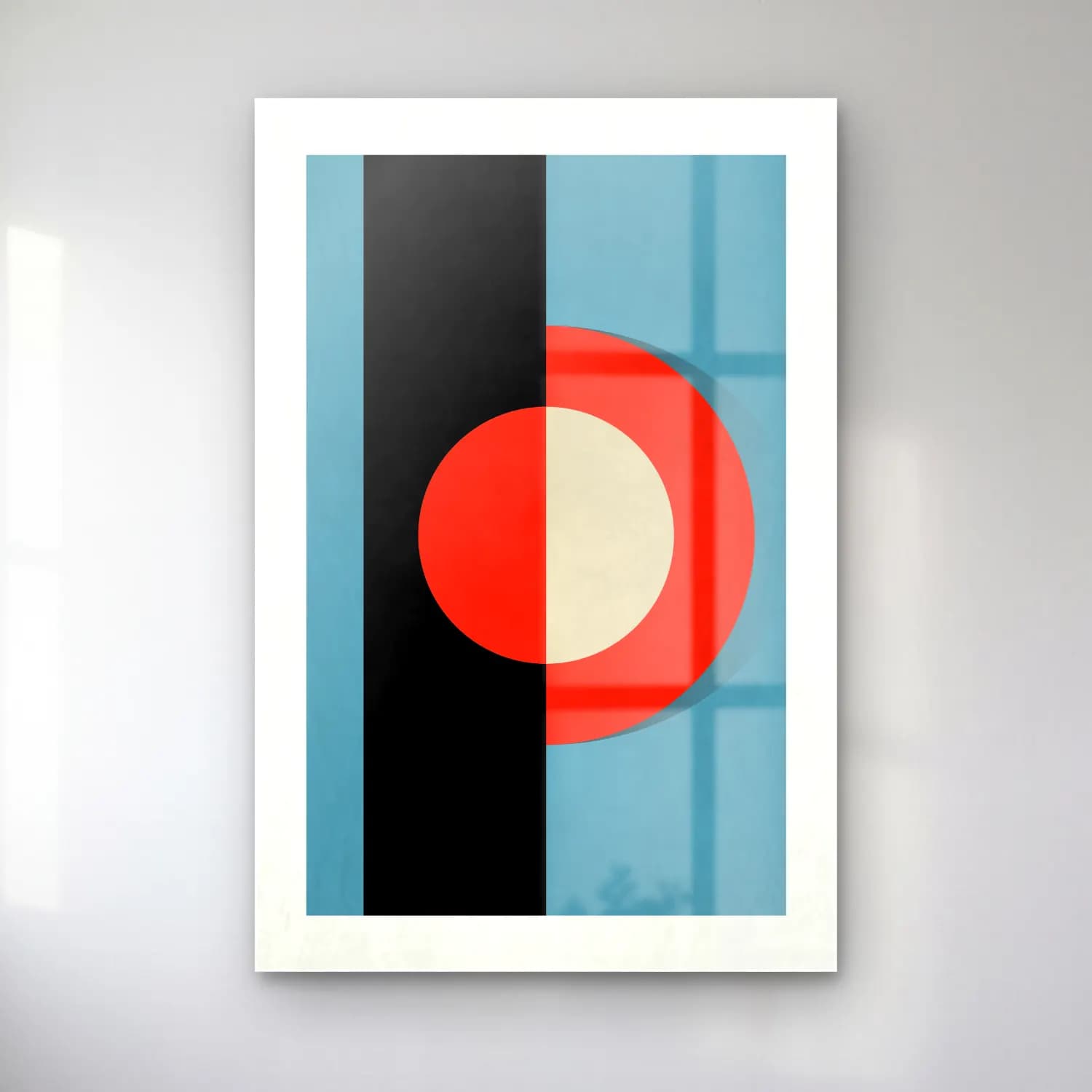 Bauhaus Geometrik Daireler No. 44 cam tablo — Bauhaus Geometrik Daireler No. 44 — bauhaus geometrik daireler