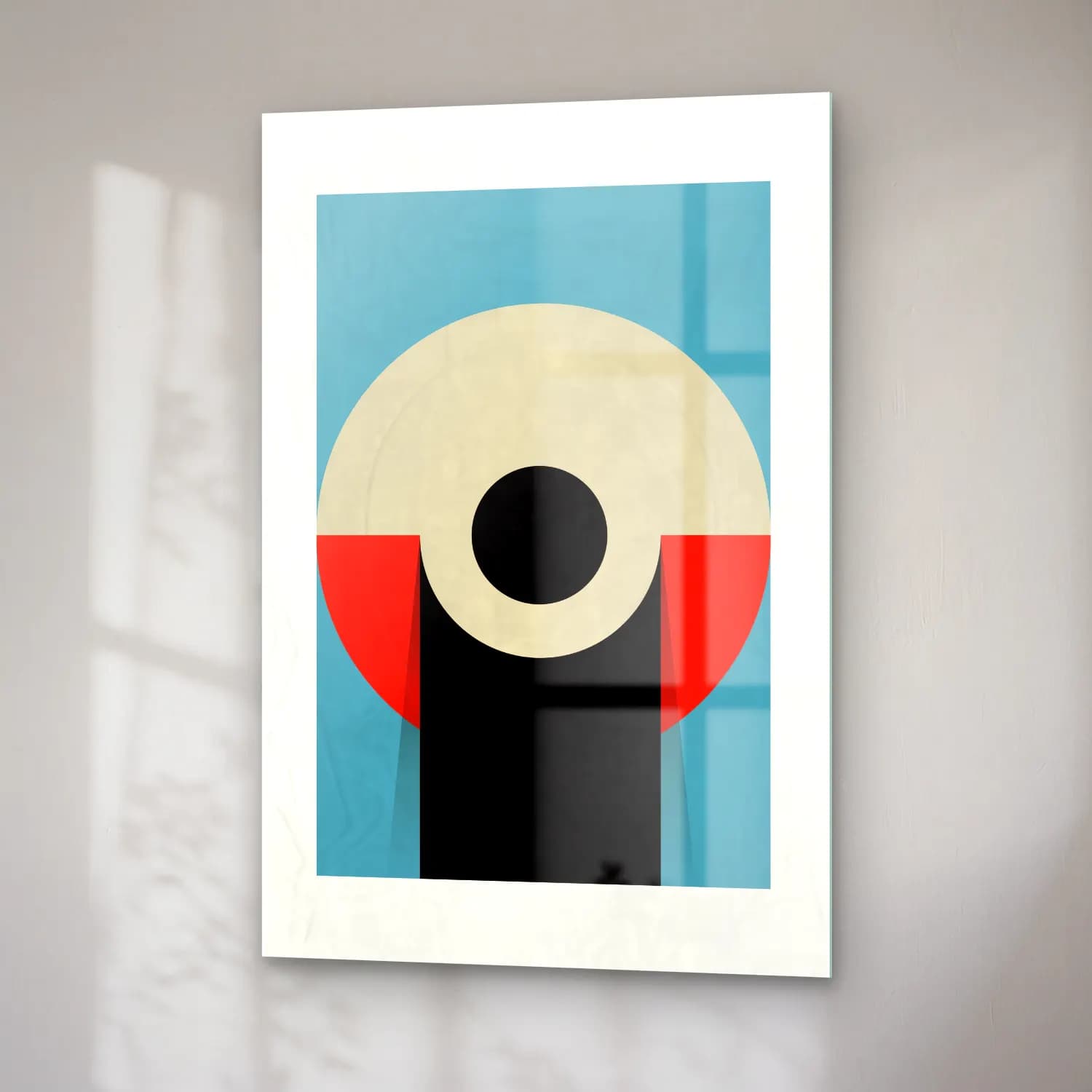 Bauhaus Soyut Kemer No. 15 cam tablo — sağ açıdan görünüm