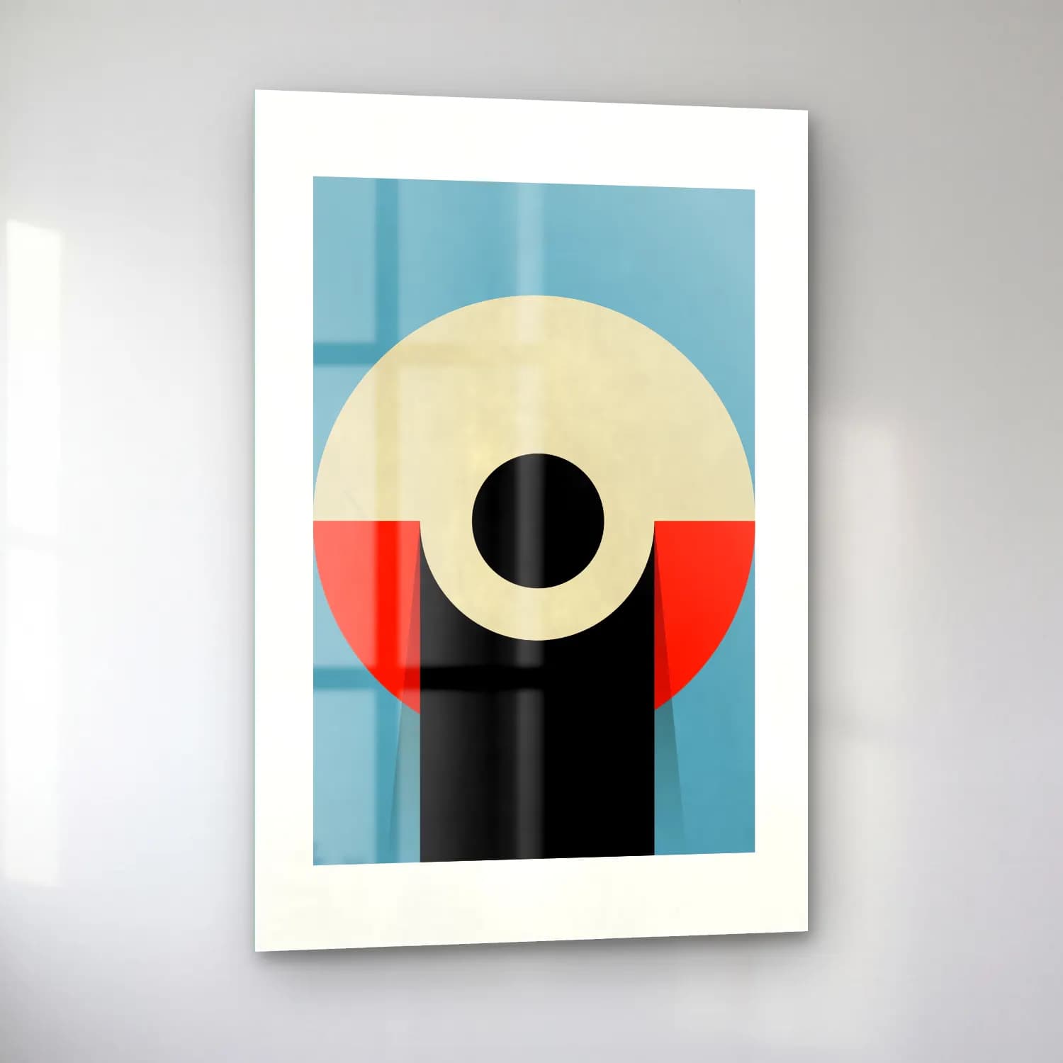 Bauhaus Soyut Kemer No. 15 cam tablo — sol açıdan görünüm