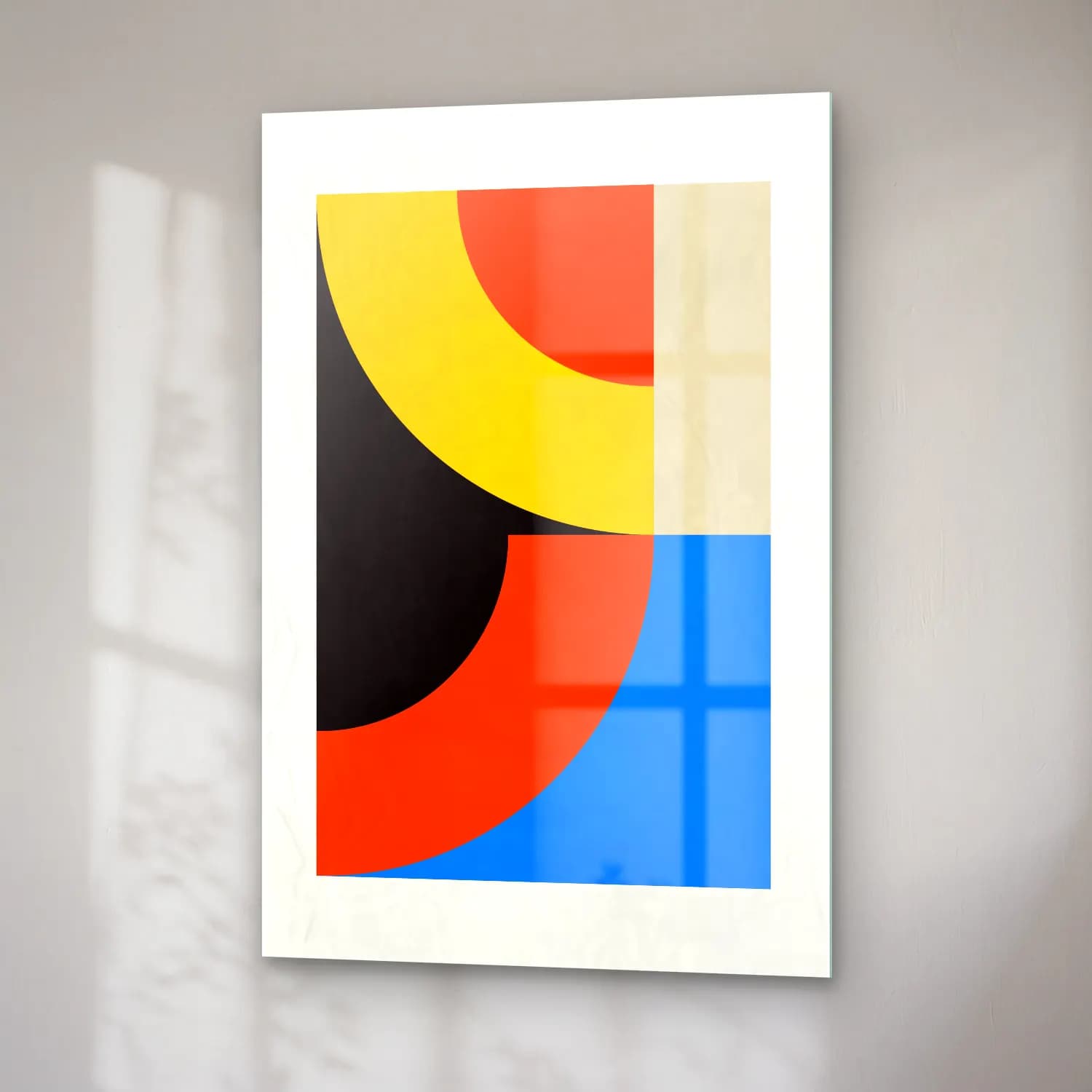 Bauhaus Soyut Kemer No. 16 cam tablo — sağ açıdan görünüm