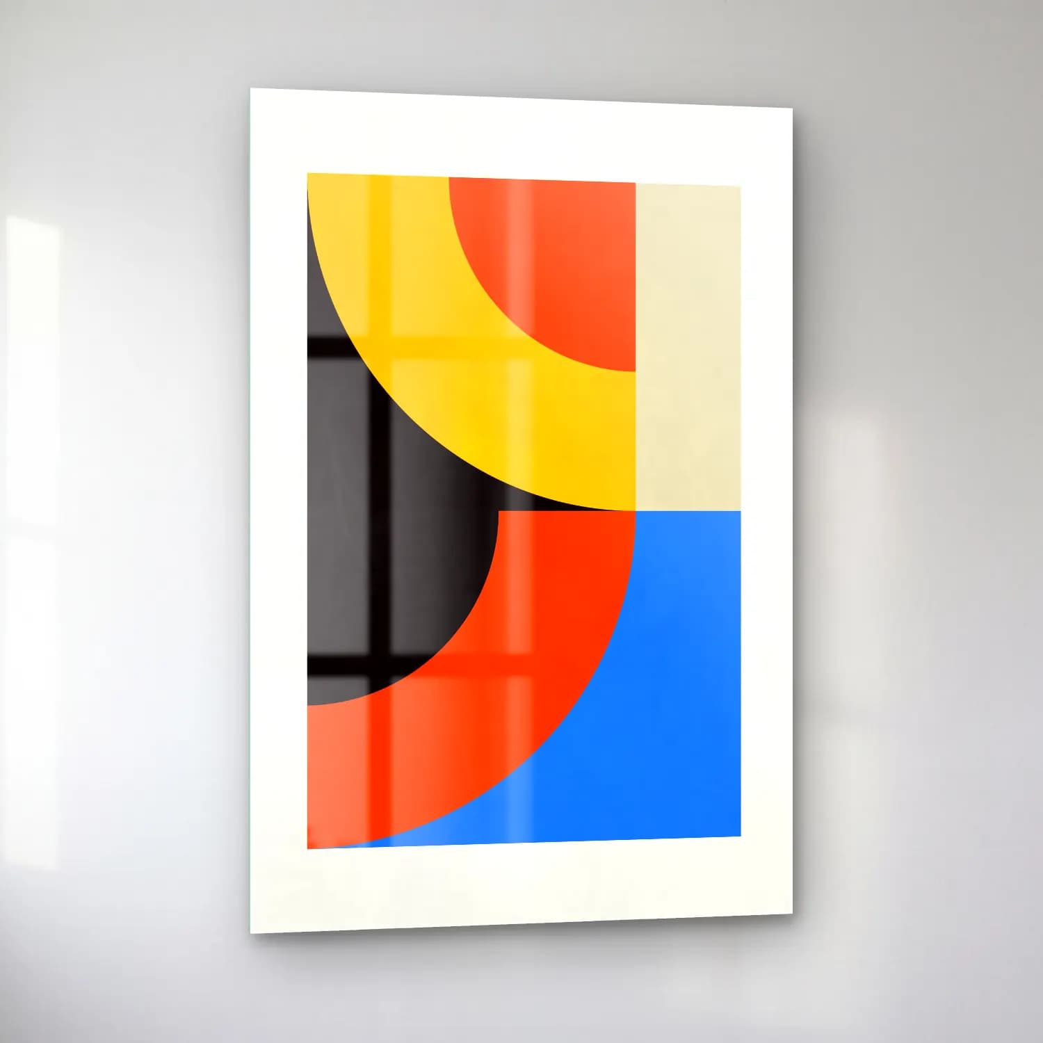Bauhaus Soyut Kemer No. 16 cam tablo — sol açıdan görünüm