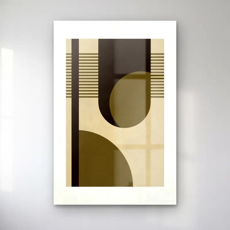 Bauhaus Geometrik Daireler No. 45 cam tablo — Bauhaus Geometrik Daireler No. 45 — bauhaus geometrik daireler