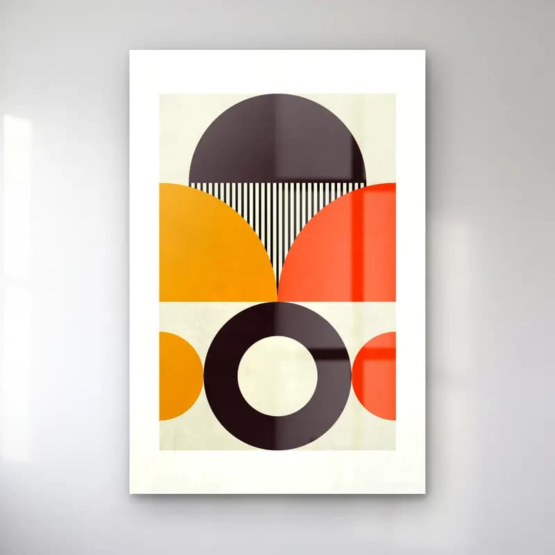 Retro Geometrik Daireler No. 24 cam tablo — Retro Geometrik Daireler No. 24 — retro geometrik daireler