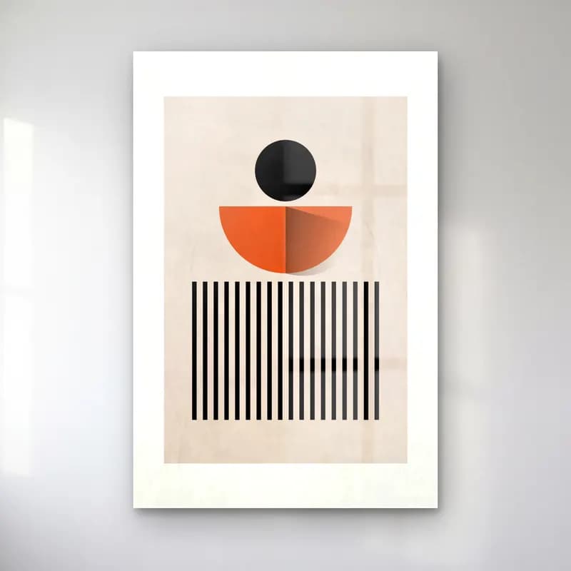 Bauhaus Geometrik Daireler No. 47 cam tablo — Bauhaus Geometrik Daireler No. 47 — bauhaus geometrik daireler