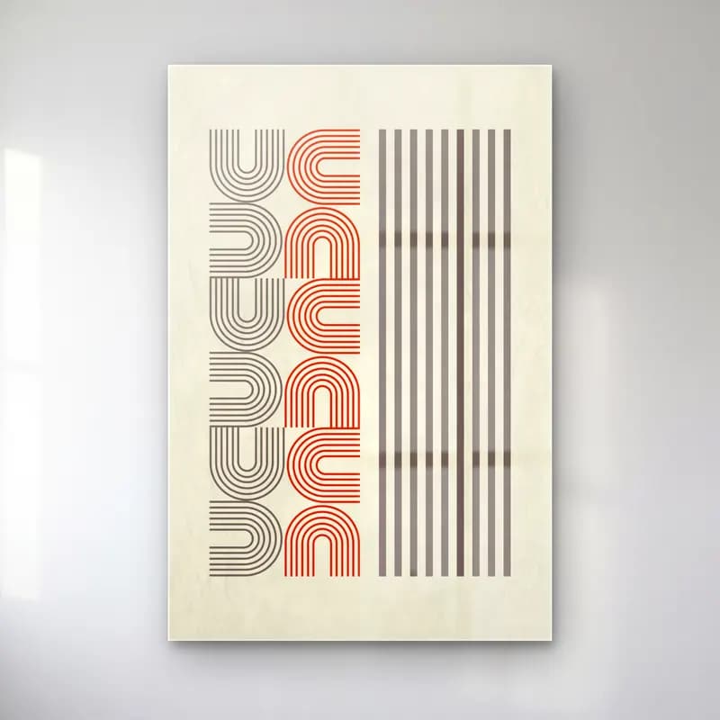 Bauhaus Geometrik Daireler No. 48 cam tablo — Bauhaus Geometrik Daireler No. 48 — bauhaus geometrik daireler