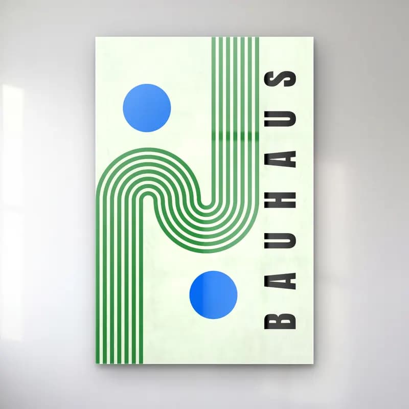 Bauhaus Geometrik Daireler No. 50 cam tablo — Bauhaus Geometrik Daireler No. 50 — bauhaus geometrik daireler