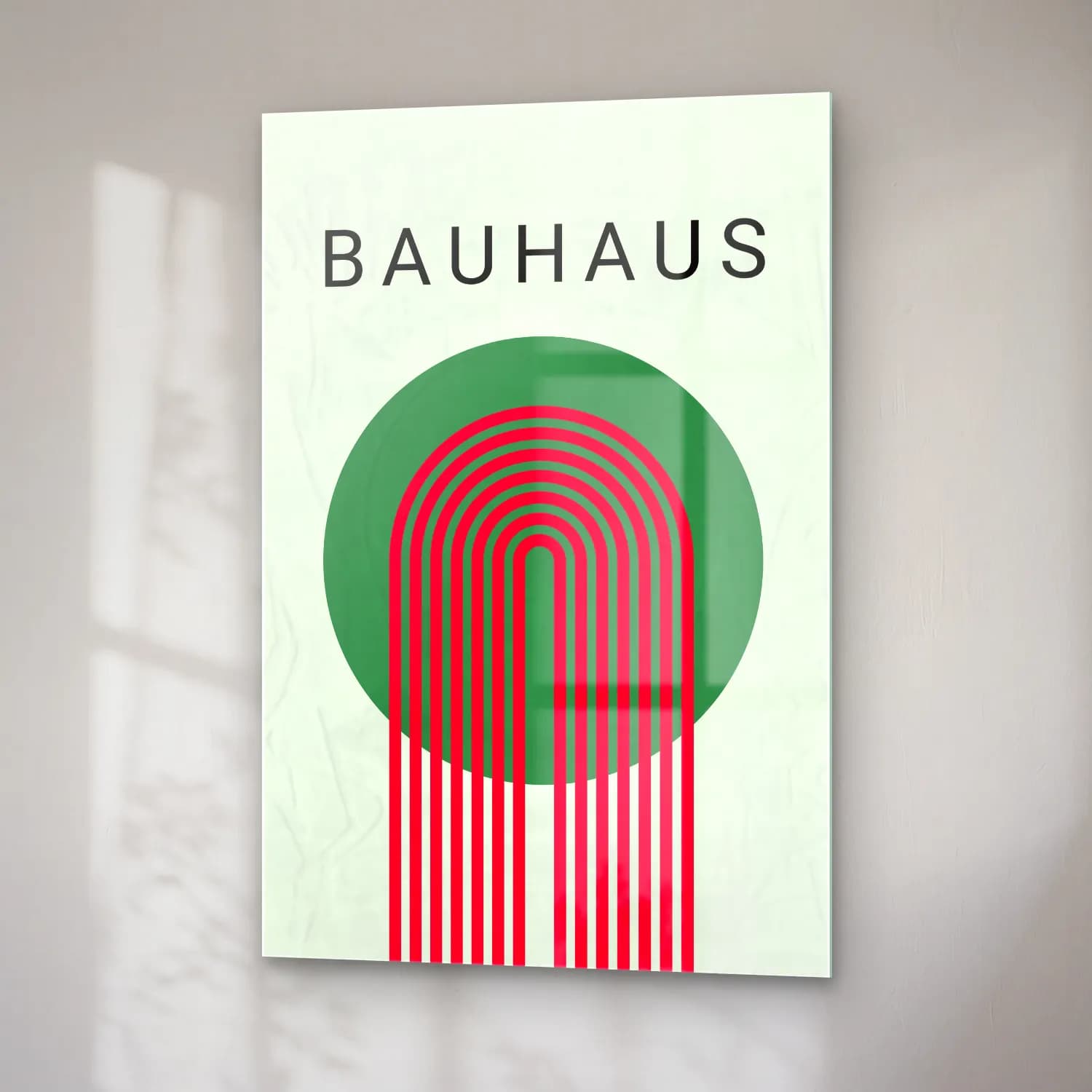 Bauhaus Soyut Kemer No. 17 cam tablo — sağ açıdan görünüm