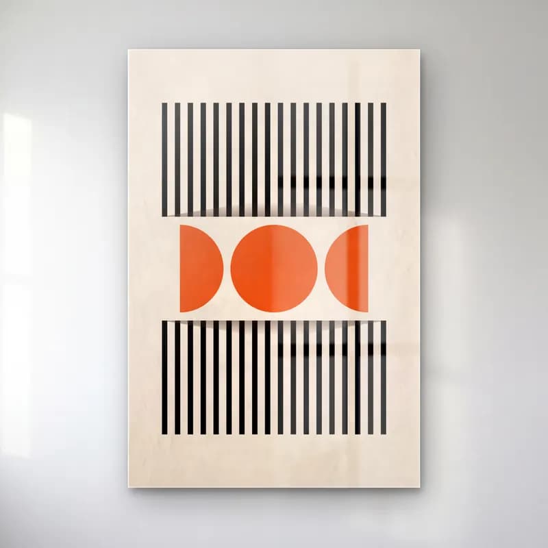 Bauhaus Geometrik Daireler No. 51 cam tablo — Bauhaus Geometrik Daireler No. 51 — bauhaus geometrik daireler