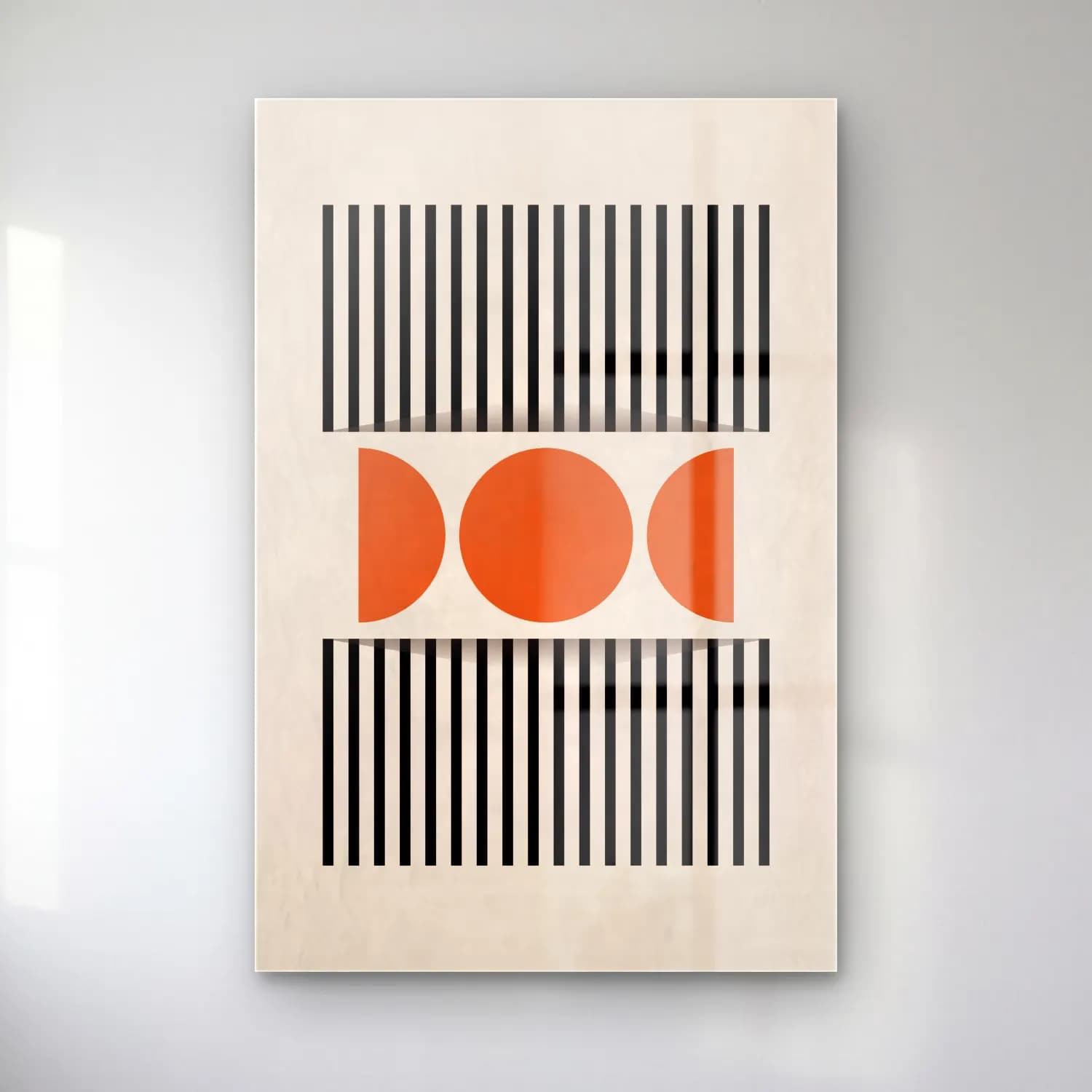 Bauhaus Geometrik Daireler No. 51 cam tablo — Bauhaus Geometrik Daireler No. 51 — bauhaus geometrik daireler