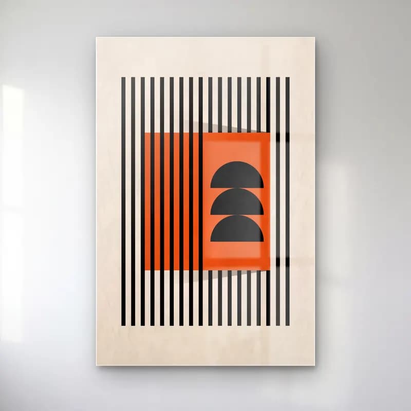 Bauhaus Soyut Kemer No. 18 cam tablo — Bauhaus Soyut Kemer No. 18 — bauhaus soyut kemer