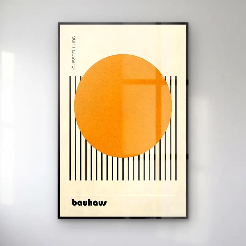 Bauhaus Geometrik Daireler No. 52 cam tablo — Bauhaus Geometrik Daireler No. 52 — bauhaus geometrik daireler