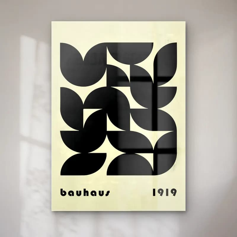 Bauhaus Soyut Formlar No. 13 cam tablo — Bauhaus Soyut Formlar No. 13 — bauhaus soyut formlar