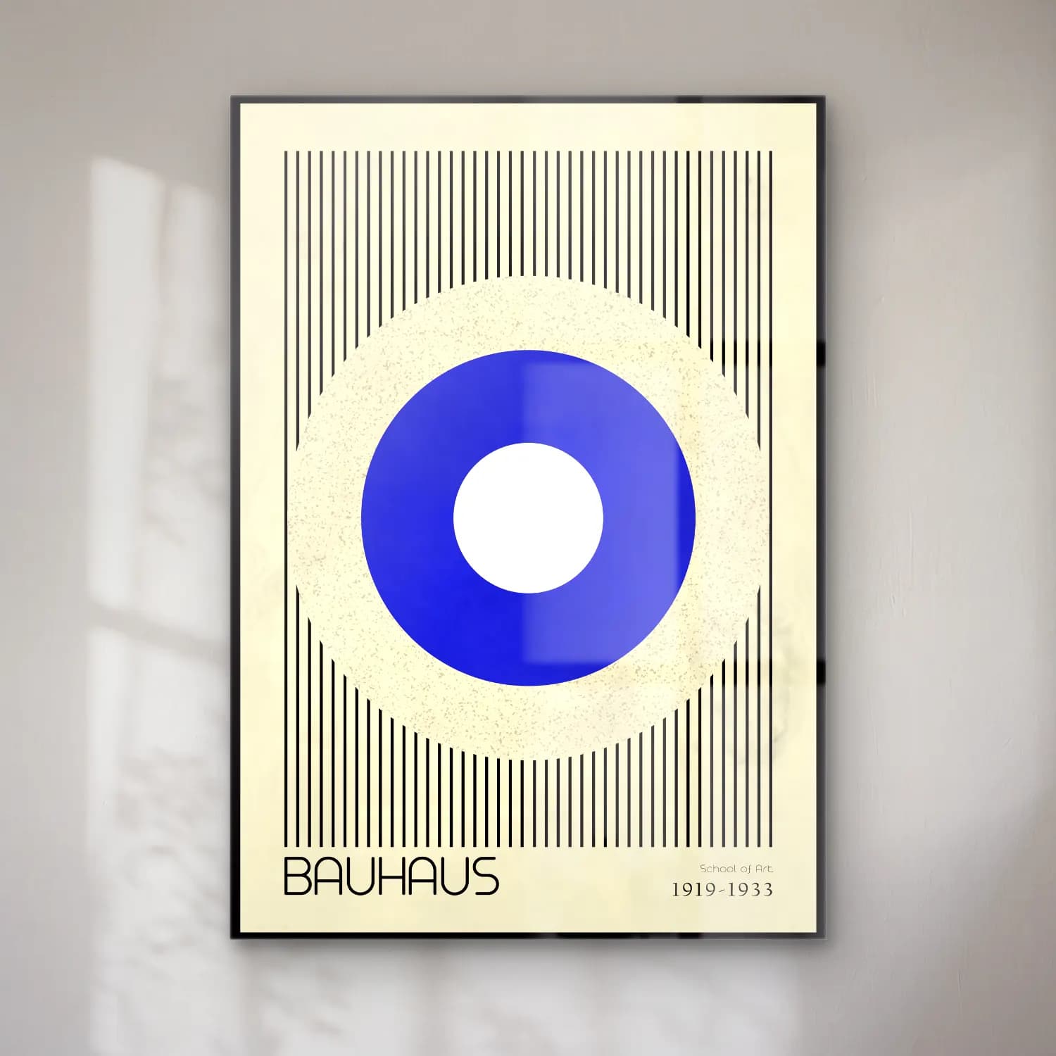 Bauhaus Geometrik Daireler No. 55 cam tablo — Bauhaus Geometrik Daireler No. 55 — bauhaus geometrik daireler