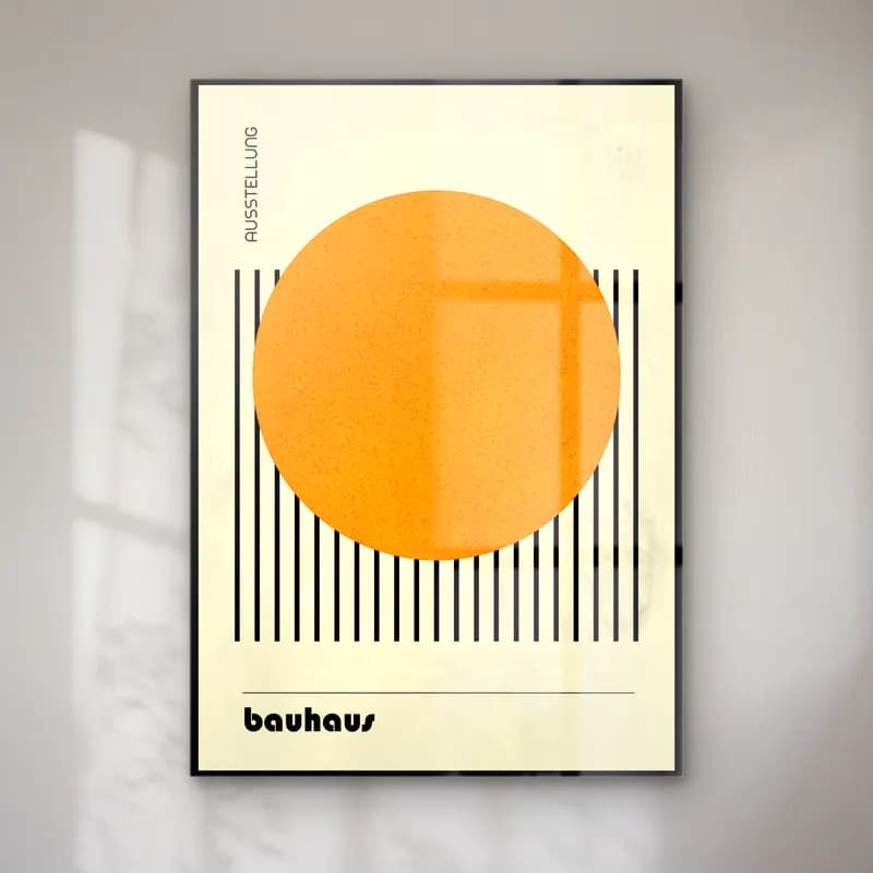 Bauhaus Geometrik Daireler No. 56 cam tablo — Bauhaus Geometrik Daireler No. 56 — bauhaus geometrik daireler