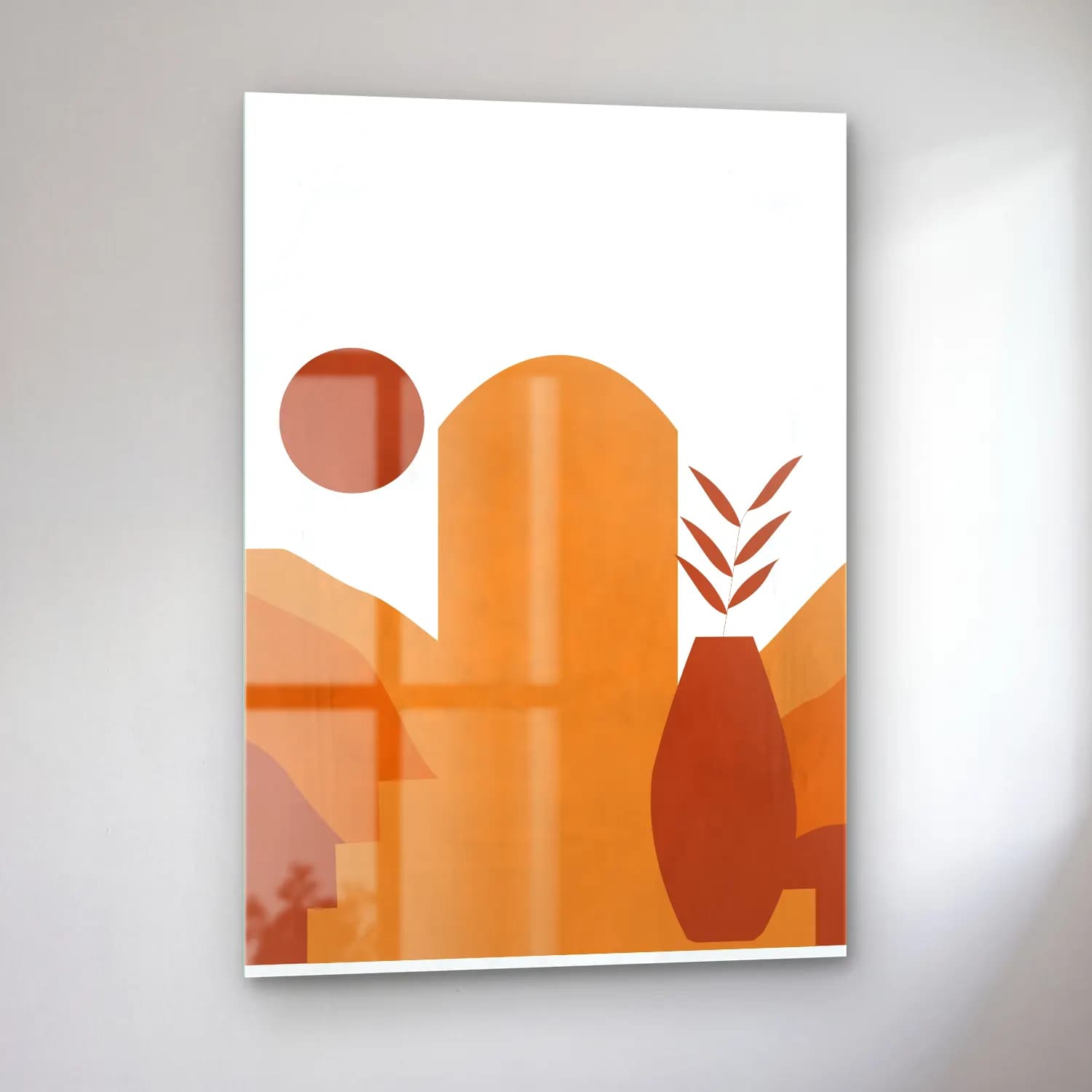Boho Vazo cam tablo — sol açıdan görünüm