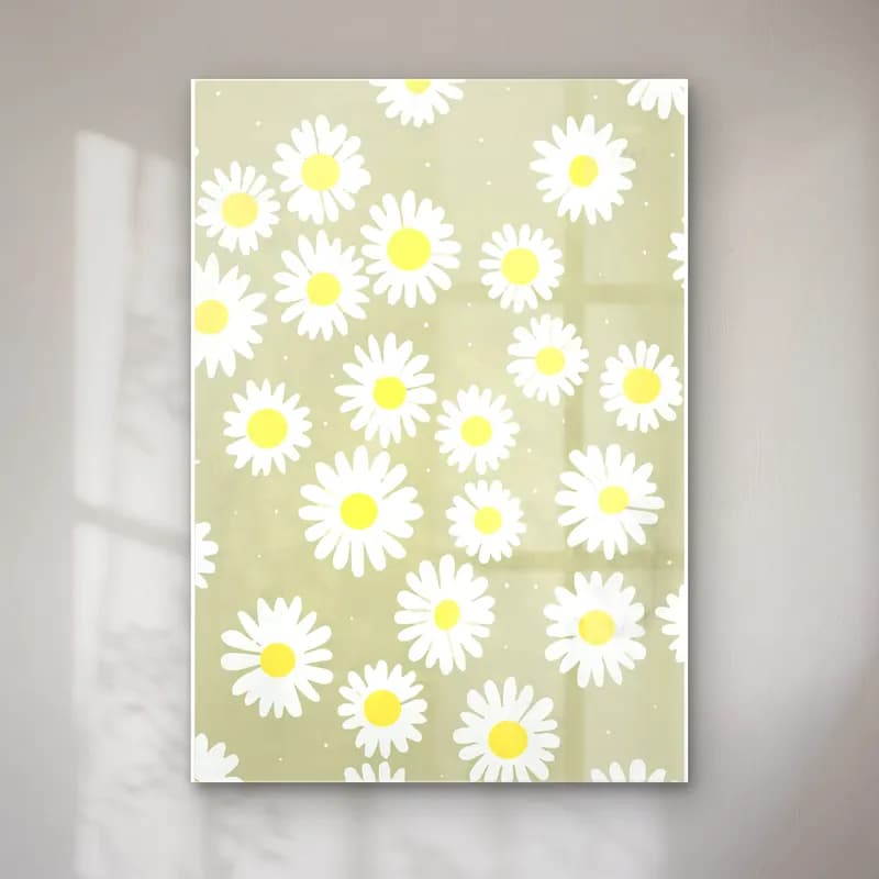 Pastel Papatyalar cam tablo — Pastel Papatyalar — pastel papatyalar